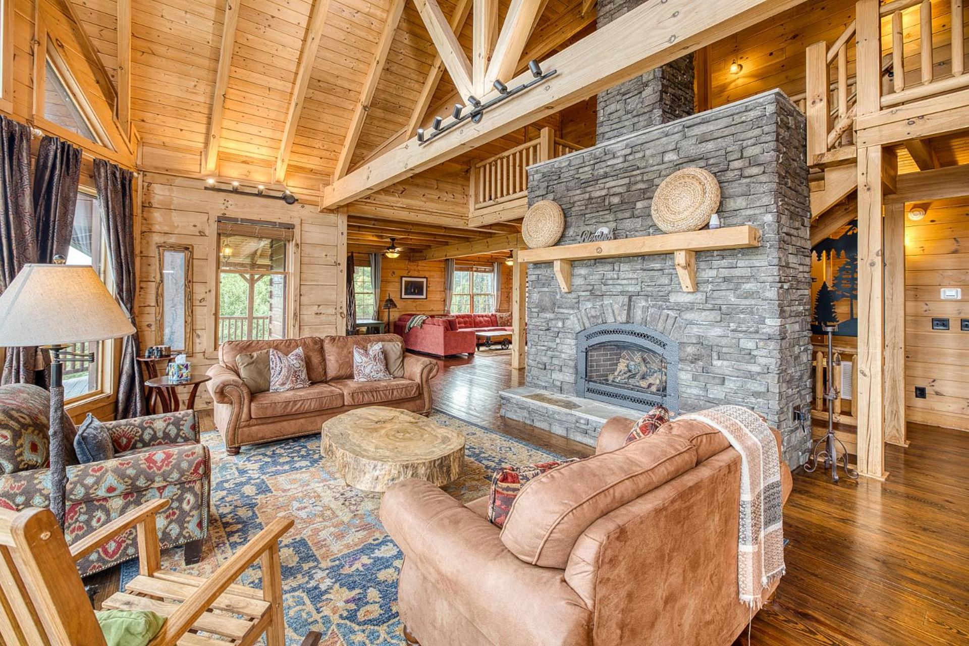 Sky High Lodge By Bk Stays. Large Cabin. Amazing Views. Game Room. Jacuzzi. Six Bedrooms. Sleeps 12 Blue Ridge Exterior photo