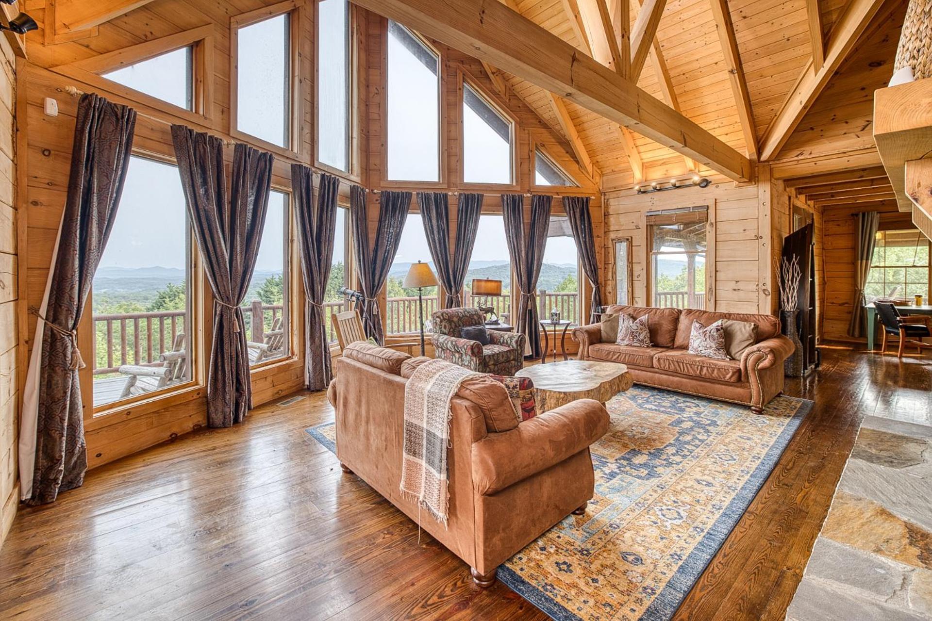 Sky High Lodge By Bk Stays. Large Cabin. Amazing Views. Game Room. Jacuzzi. Six Bedrooms. Sleeps 12 Blue Ridge Exterior photo